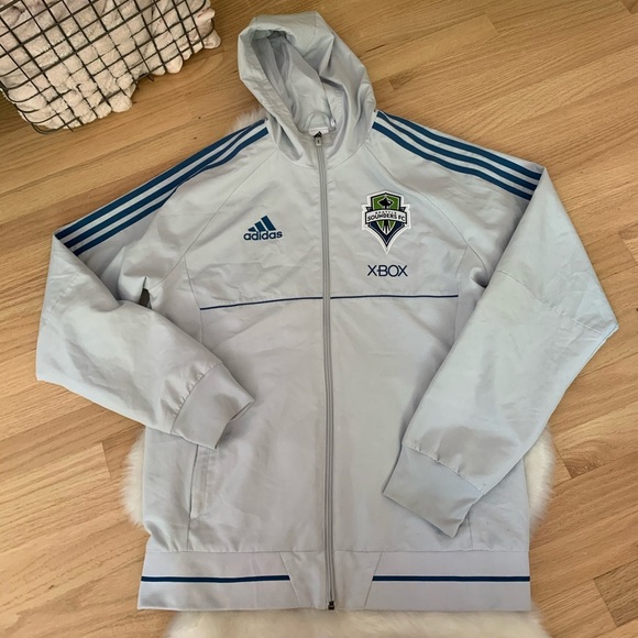 NWOT ADIDAS Seattle Sounders FC Travel‎ Jacket, Med - Picture 1 of 6